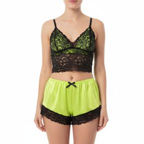 *Baby Doll Ivete Íntima Delas (ID897-ST861) - Verde Neon - Tabuê Sex shop atacado - Produtos eróticos com preços de fábrica.
