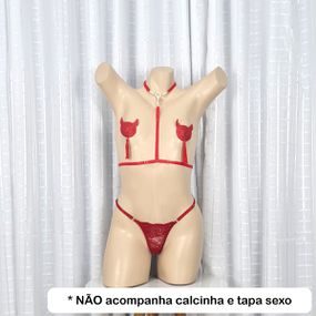 Strapy Com Pérola (LG001) - Vermelho - Tabuê Sex shop atacado - Produtos eróticos com preços de fábrica.