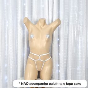 Cinta Liga Aberta (LG004) - Branco - Tabuê Sex shop atacado - Produtos eróticos com preços de fábrica.