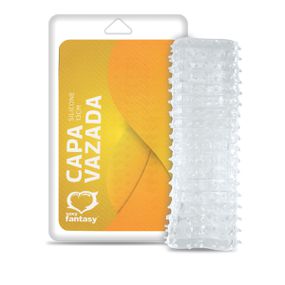 Capa Peniana 14cm Vazada (SF700-14887) - Translúcido - Tabuê Sex shop atacado - Produtos eróticos com preços de fábrica.