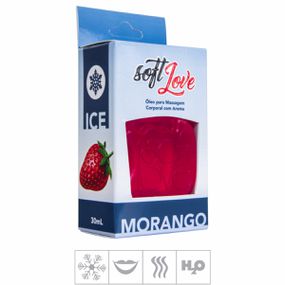 **Gel Comestível Soft Love Ice 30ml - (ST117) - Morango - Tabuê Sex shop atacado - Produtos eróticos com preços de fábrica.