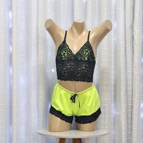 Baby Doll Ivete Íntima Delas - (ID897-ST861) - Verde Neon - Tabuê Sex shop atacado - Produtos eróticos com preços de fábrica.