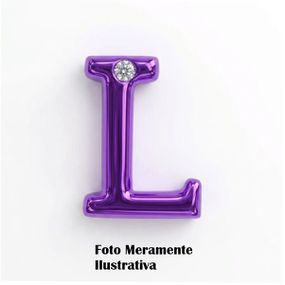 *Letras Para Personalização Lilás (HA180L) - L - Tabuê Sex shop atacado - Produtos eróticos com preços de fábrica.