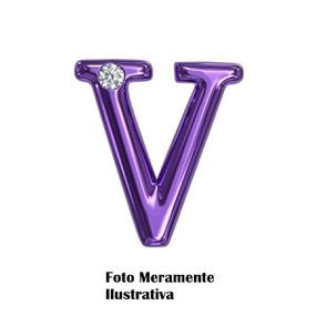 *Letras Para Personalização Lilás (HA180L) - V - Tabuê Sex shop atacado - Produtos eróticos com preços de fábrica.