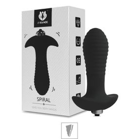 Plug Silicone Com Vibro Spiral SI (1327) - Preto - Use Hard - Fabricante e Sex Shop especializada em prazer anal 