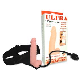 Cinta Peniana Ultra Harness Com Prótese Inflável S... - Use Hard - Fabricante e Sex Shop especializada em prazer anal 