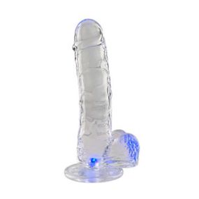 Prótese 14x12cm Com Led Ventosa e Escroto SI (8233... - Use Hard - Fabricante e Sex Shop especializada em prazer anal 