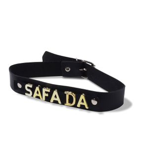 Coleira Personalizada (CPS06-CPG06-ST829) - Safada - Use Hard - Fabricante e Sex Shop especializada em prazer anal 