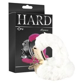 Algema em Metal Com Pelúcia Hard (HA109P) - Branc... - Use Hard - Fabricante e Sex Shop especializada em prazer anal 