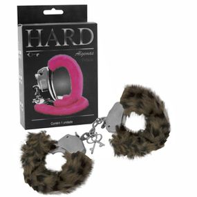 Algema em Metal Com Pelúcia Hard (HA109P) - Onça - Use Hard - Fabricante e Sex Shop especializada em prazer anal 