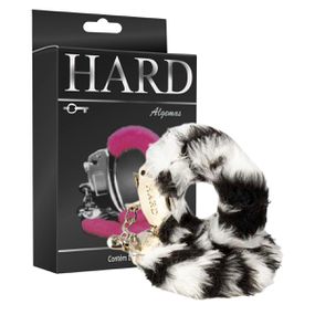 Algema em Metal Com Pelúcia Hard (HA109P) - Zebra - Use Hard - Fabricante e Sex Shop especializada em prazer anal 