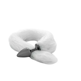 Plug de Meta Onix Com Cauda Hard (HA116P) - Branco - Use Hard - Fabricante e Sex Shop especializada em prazer anal 