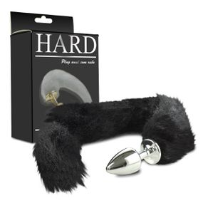 Plug de Metal Cromado Com Cauda Hard (HA116C) - Pr... - Use Hard - Fabricante e Sex Shop especializada em prazer anal 