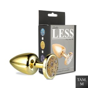 Plug de Plástico M Less Dourado Com Pedras Craveja... - Use Hard - Fabricante e Sex Shop especializada em prazer anal 