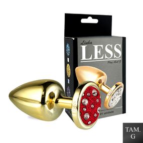 Plug Less G Dourado Com Pedras Cravejadas em Stras... - Use Hard - Fabricante e Sex Shop especializada em prazer anal 