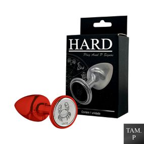Plug Metálico P Signos Câncer (HA162CA) - Vermelho... - Use Hard - Fabricante e Sex Shop especializada em prazer anal 