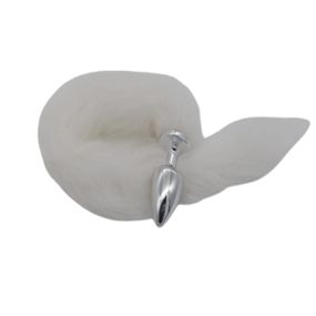 Plug Less M Cromado Com Cauda (HA169C) - Branco - Use Hard - Fabricante e Sex Shop especializada em prazer anal 