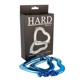 Algema em Metal Coração em Metal (HA173) - Azul - Use Hard - Fabricante e Sex Shop especializada em prazer anal 