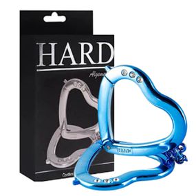 Algema em Metal Coração em Metal (HA173) - Azul - Use Hard - Fabricante e Sex Shop especializada em prazer anal 