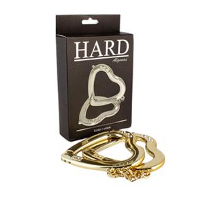Algema em Metal Coração em Metal (HA173) - Dourado... - Use Hard - Fabricante e Sex Shop especializada em prazer anal 