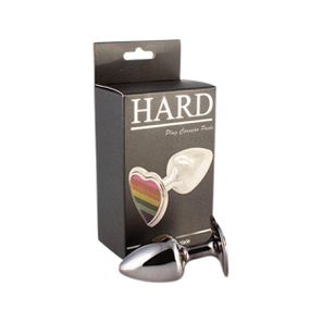 Plug Metálico Pride Coração (HA181). - Onix - Use Hard - Fabricante e Sex Shop especializada em prazer anal 