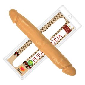 Prótese 30x14cm Realista Dupla (PA027) - Bege - Use Hard - Fabricante e Sex Shop especializada em prazer anal 