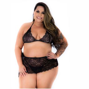 Fantasia Mini Assanhadinha Plus Size (PS2110) - Pr... - Use Hard - Fabricante e Sex Shop especializada em prazer anal 