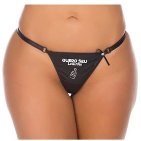 Calcinha Quero seu Leitinho (PS6214) - Preta - Use Hard - Fabricante e Sex Shop especializada em prazer anal 