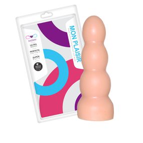Plug Com Três Esferas 15x19cm (SSP004) - Bege - Use Hard - Fabricante e Sex Shop especializada em prazer anal 