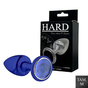 Plug Metálico M Signos Aquário (HA163AQ) - Azul - Use Hard - Fabricante e Sex Shop especializada em prazer anal 