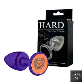 Plug Metálico M Signos Leão (HA163LE) - Lilás - Use Hard - Fabricante e Sex Shop especializada em prazer anal 
