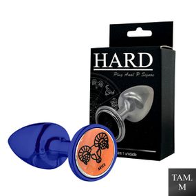 Plug Metálico M Signos Áries (HA163AR) - Azul - Use Hard - Fabricante e Sex Shop especializada em prazer anal 