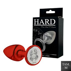 Plug Metálico M Signos Câncer (HA163CA) - Vermelho... - Use Hard - Fabricante e Sex Shop especializada em prazer anal 
