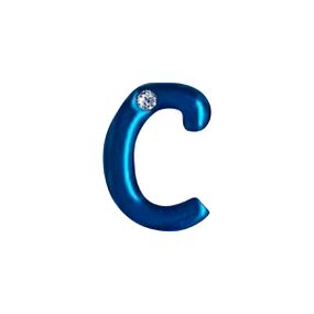 Letras Para Personalização Azul (HA180A) - C - Use Hard - Fabricante e Sex Shop especializada em prazer anal 