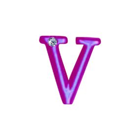 Letras Para Personalização Rosa (HA180R) - V - Use Hard - Fabricante e Sex Shop especializada em prazer anal 