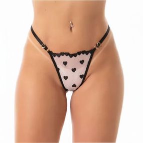 Calcinha Secreta (ID1122). - Branco c/ Preto - Use Hard - Fabricante e Sex Shop especializada em prazer anal 