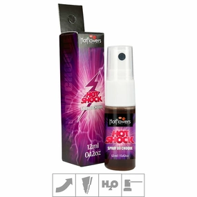 *PROMO - Excitante Unissex Hot Shock Spray 12ml Validade 11/... - atacadostar.com.br