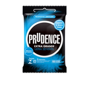 Preservativo Prudence Extra Grande Ultra Sensível 3un (14793... - lojasacaso.com.br