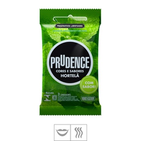 Preservativo Prudence Cores e Sabores 3un (ST128) - Hortelã - PURAAUDACIA