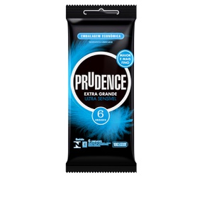 Preservativo Prudence Extra Grande Ultra Sensível 6un (16951... - revendersexshop.com.br