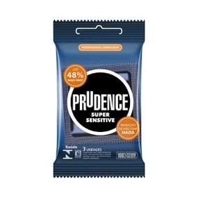 Preservativo Prudence Super Sensitive 3un (17035) - Padrão - revendersexshop.com.br