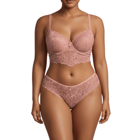 Conjunto Nanda (DR4530-DR4595). - Rosa - Revender Sex Shop com menor preço de BH