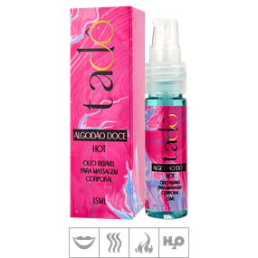 Óleo Beijável Hot Tadô 15ml (ST854) - Algodão Doce - Tabuê Sex shop atacado - Produtos eróticos com preços de fábrica.