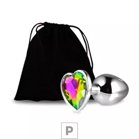 Plug de Metal P Com Pedra Formato de Coração 6cm SI (5848) -... - Linda Sex Produtos Eróticos BH, Lingerie sensuais, sex shop.