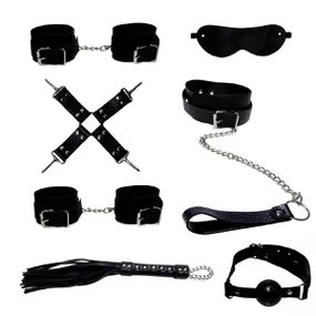 Kit Bondage Com 7 Itens SI (5875) - Preto - Linda Sex Produtos Eróticos BH, Lingerie sensuais, sex shop.