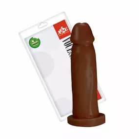 Prótese 14x12cm Simples (ADAO02) - Marrom - Linda Sex Produtos Eróticos BH, Lingerie sensuais, sex shop.