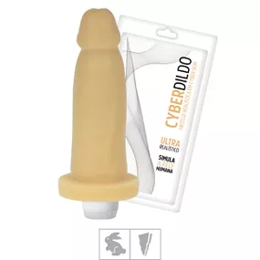 Prótese 13x14cm Com Vibro Cyber Dildo (CYB04-17021) - Bege - Linda Sex Produtos Eróticos BH, Lingerie sensuais, sex shop.