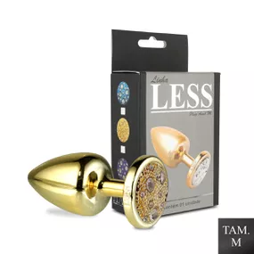 Plug de Plástico M Less Dourado Com Pedras Cravejadas (HA144... - Linda Sex Produtos Eróticos BH, Lingerie sensuais, sex shop.