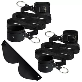 Kit Bondage Em Courvin La Pimienta (L170) - Preto - Linda Sex Produtos Eróticos BH, Lingerie sensuais, sex shop.