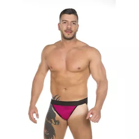 Cueca Jock Strapy (PS1109) - Magenta c/ Preto - Linda Sex Produtos Eróticos BH, Lingerie sensuais, sex shop.